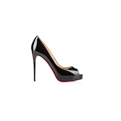 CHRISTIAN LOUBOUTIN NEW VERY PRIVÉ120 MM PLATFORM PUMPS PATENT CALF LEATHER BLACK WOMEN 1150600BK01
